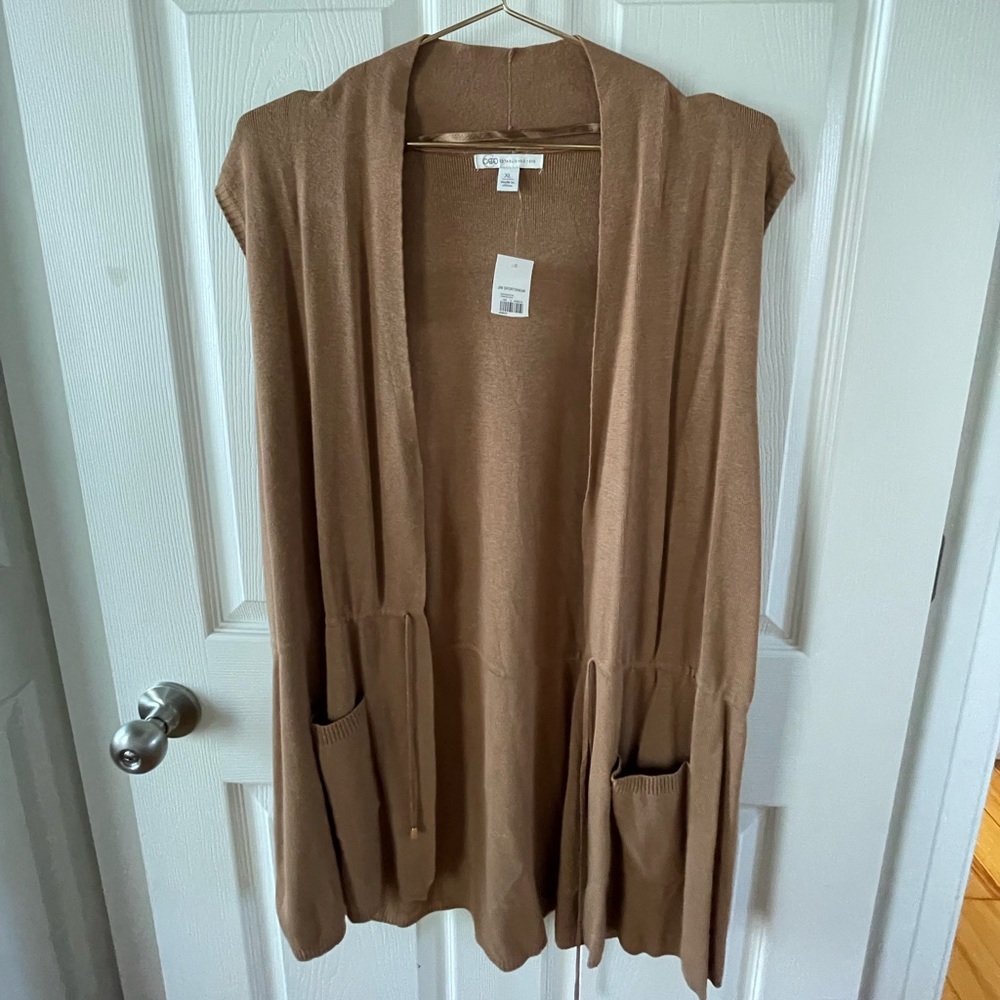 Cato Brown Knit Cardigan/Vest